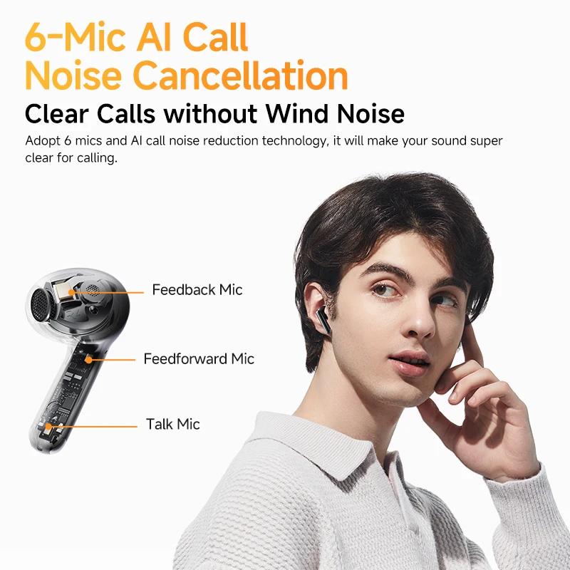 QCY HT10 AilyBuds Pro + ANC écouteurs sans fil Audio haute résolution avec LDAC 6 micro AI HD appel