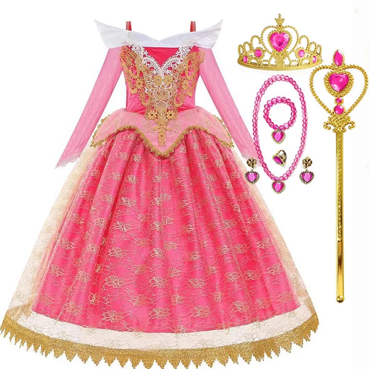Robe de princesse Cosplay la belle au bois dormant pour filles, Costume de princesse raiponce la rei