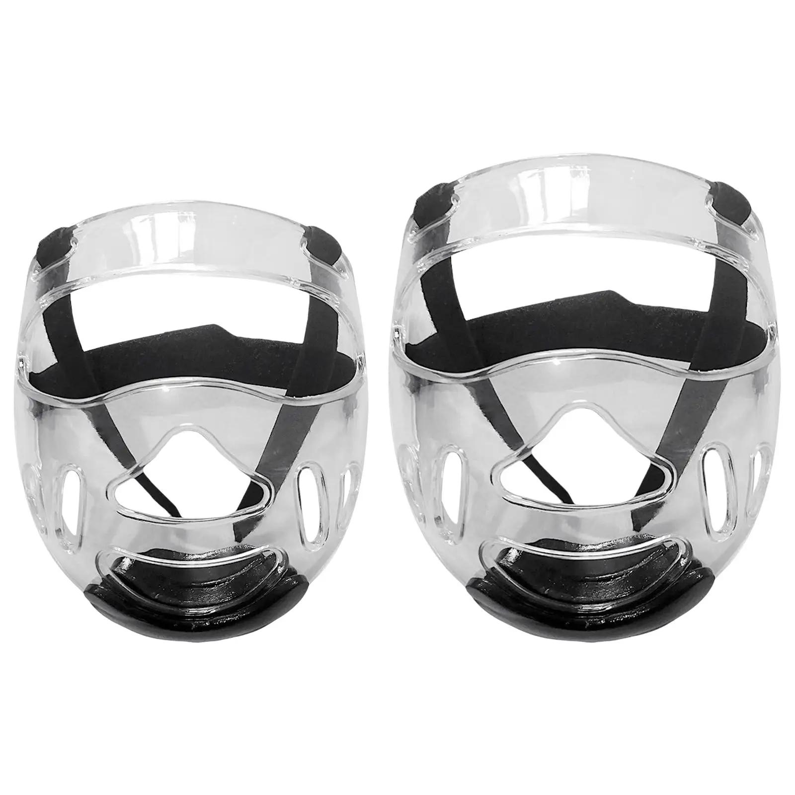 Couvre-chef de boxe Transparent pour Taekwondo, protection de la tête, masque Sanda détachable pour