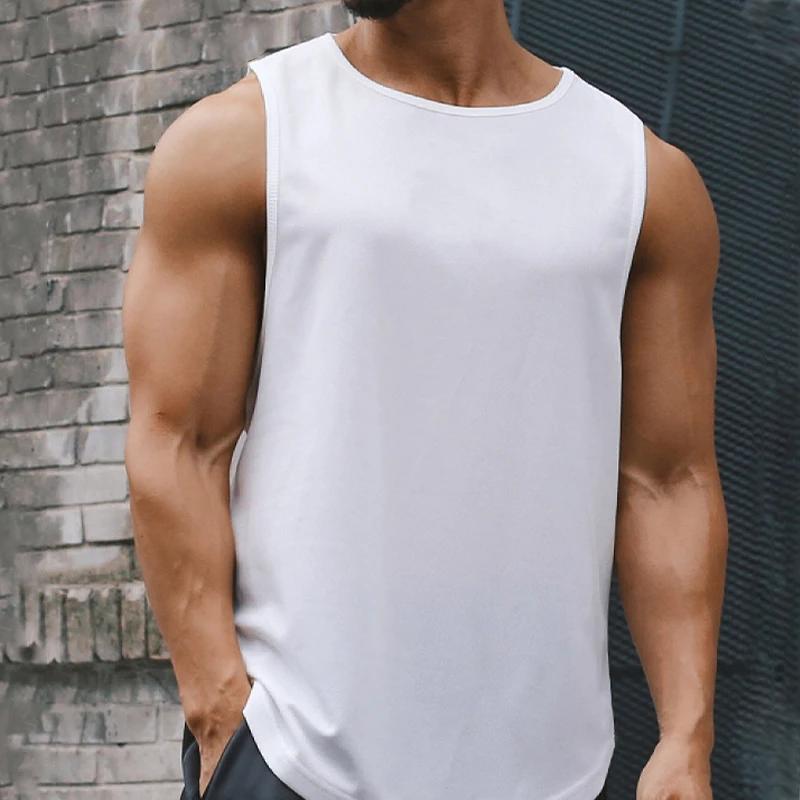Débardeur de gymnastique pour hommes Fitness sans manches course T-Shirt de sport hommes séchage rap