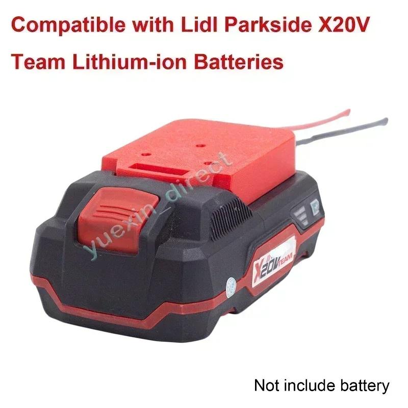 Adaptateur de batterie DIY pour batterie Lithium-ion Lidl Parkside X20V Team, fils 14AWG