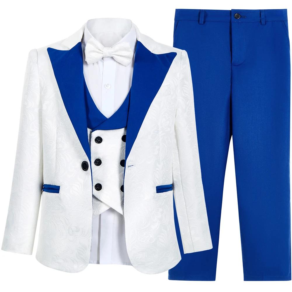 Paisley classique 4 pièces costumes pour garçons 3T-14 intelligent élégant garçon smoking tenue form