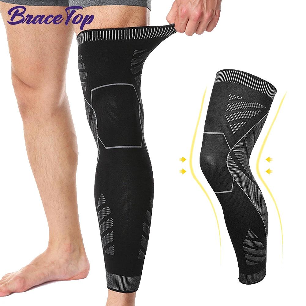 BraceTop 1 PC Manchons de jambe complets Manchons de jambe à compression longue Manchons de genou Pr