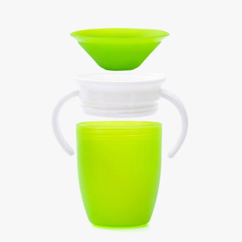 Gobelets d'eau pour bébé, rotatif à 360 degrés, tasse d'apprentissage pour bébé avec Double poignée,