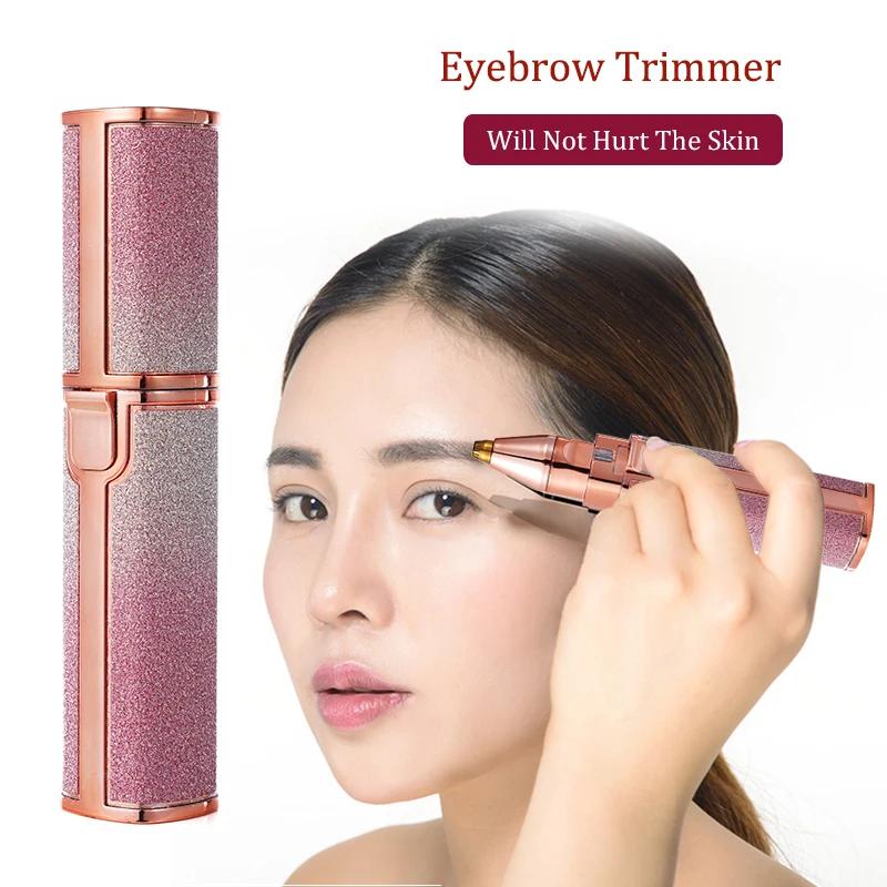 Épilateur électrique Rechargeable 2 en 1, tondeuse à sourcils, corps féminin, visage, rouge à lèvres
