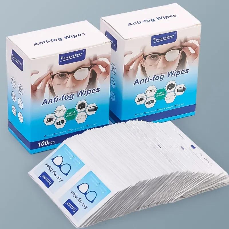 10/100 pièces lunettes nettoyage papier humide jetable Anti-buée brumisation dépoussiéreur lentille