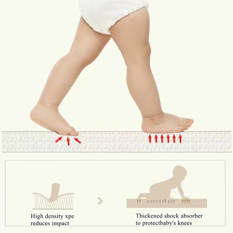 200x1 0/180x1 0/180x120cm tapis de jeu pour enfants épais tapis de sécurité amical ramper tapis de j