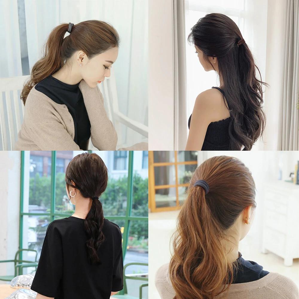 50 pièces femmes fille couleurs mélangées bandes de cheveux 4cm attaches de cheveux de base bandeau