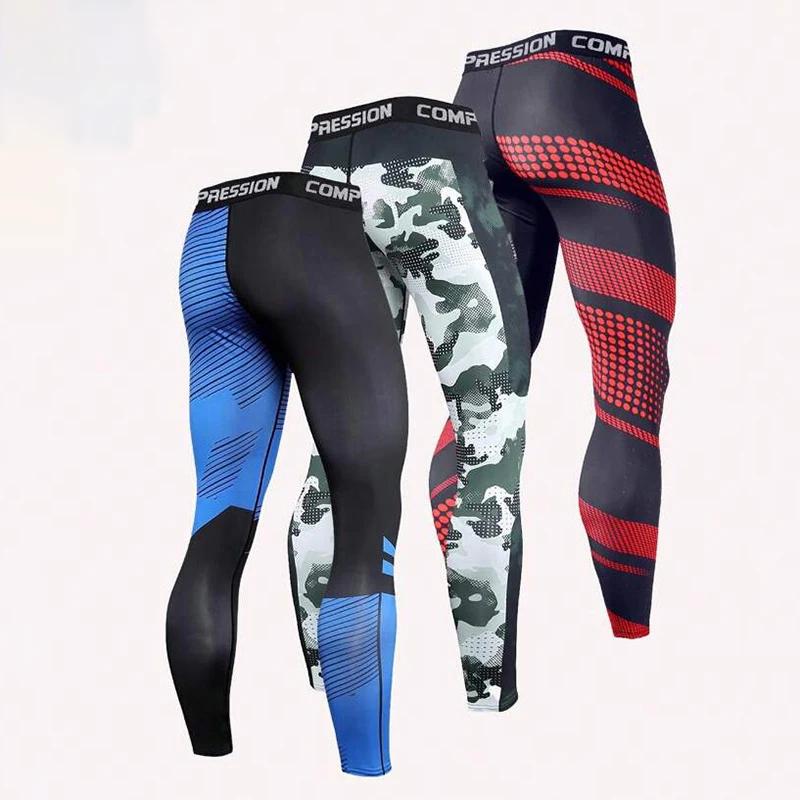 Pantalons de Compression pour hommes - Legging d'entraînement slim pour le sport et la course