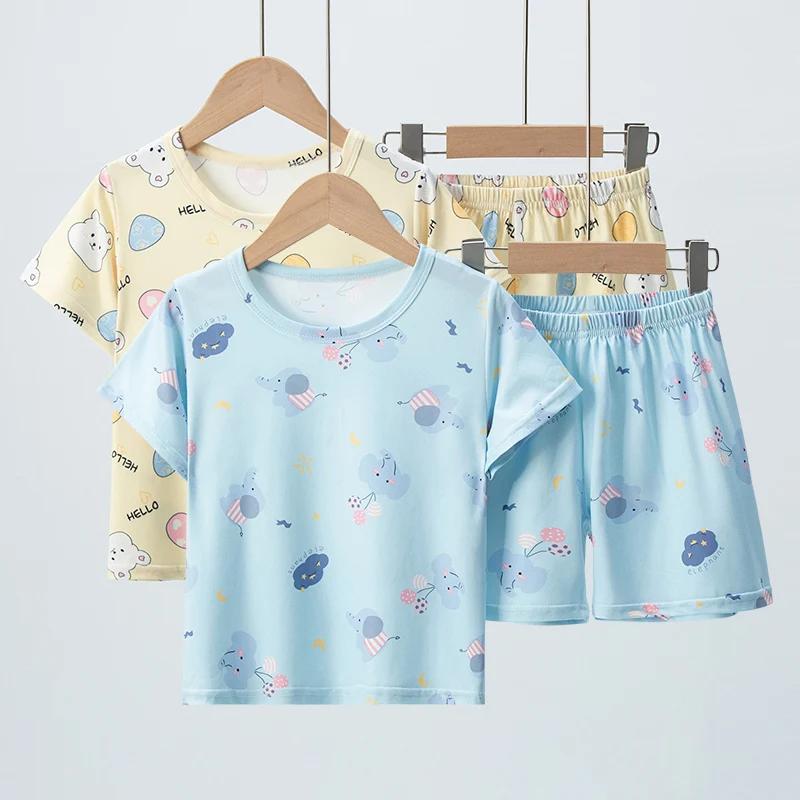 Ensemble 2 pièces d'été pour enfants, confortable et polyvalent, mignon, à manches courtes, pour gar