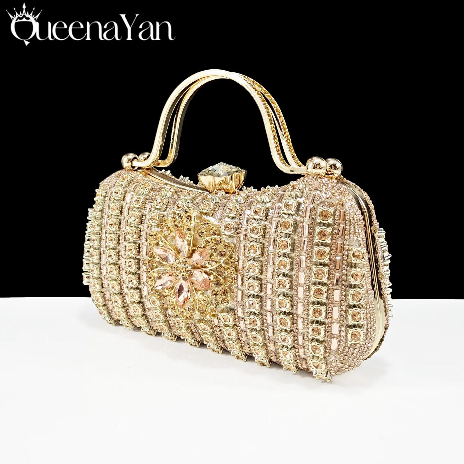 Pochette de Soirée de Luxe pour Femme 2026, Sac à Main en Cristal pour Mariage, Portefeuille pour Té
