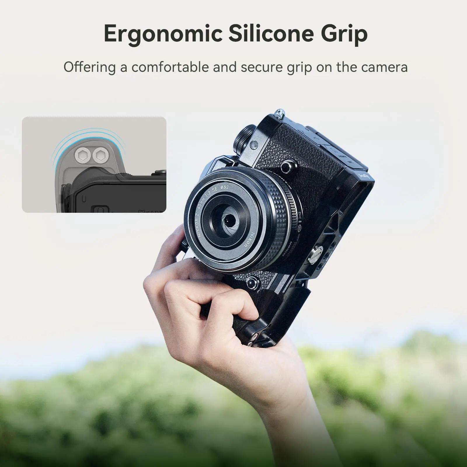 SmallRig Z f – poignée en forme de L pour Nikon Z f, poignée en Silicone avec plaque à dégagement ra