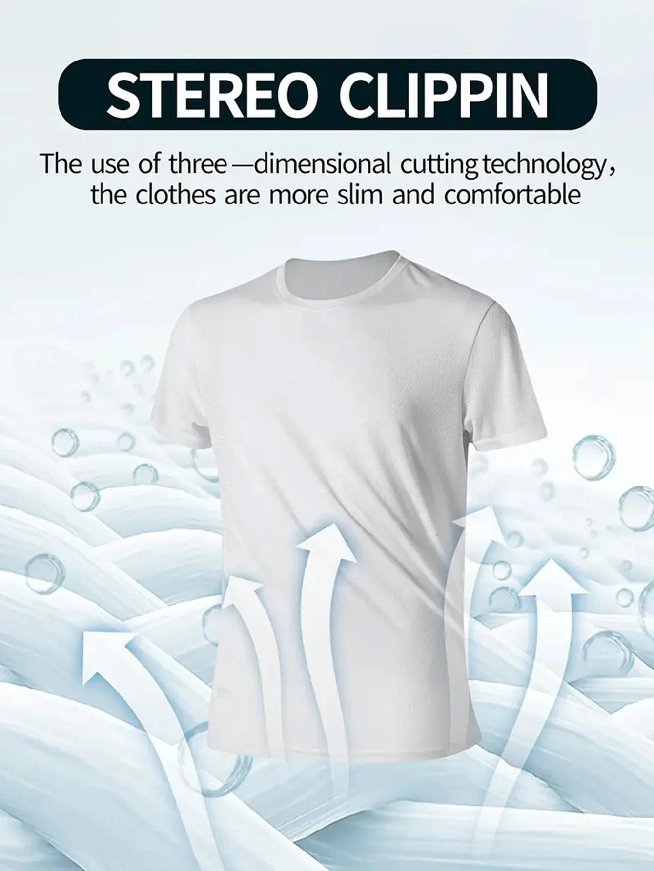T-shirt col rond 7 pièces blanc ultra-léger pour hommes, séchage rapide, respirant, absorbant la sue