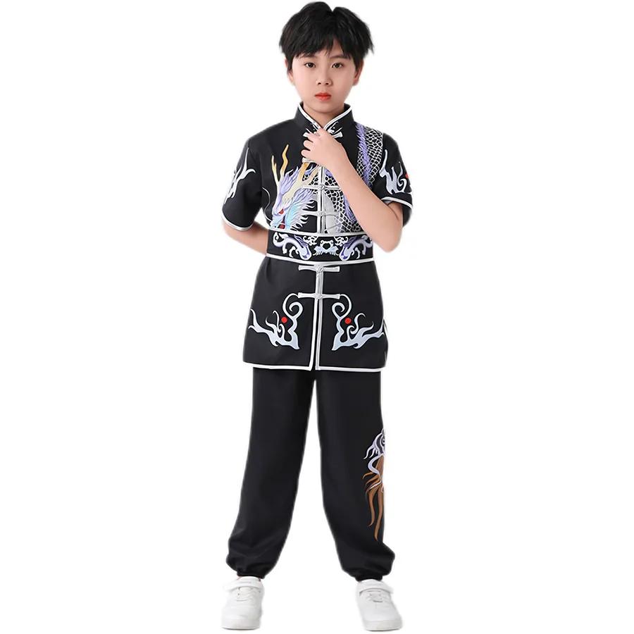 Ensemble d'arts martiaux traditionnel chinois unisexe pour enfants, Tai Chi WuShu Kung Fu, costume d