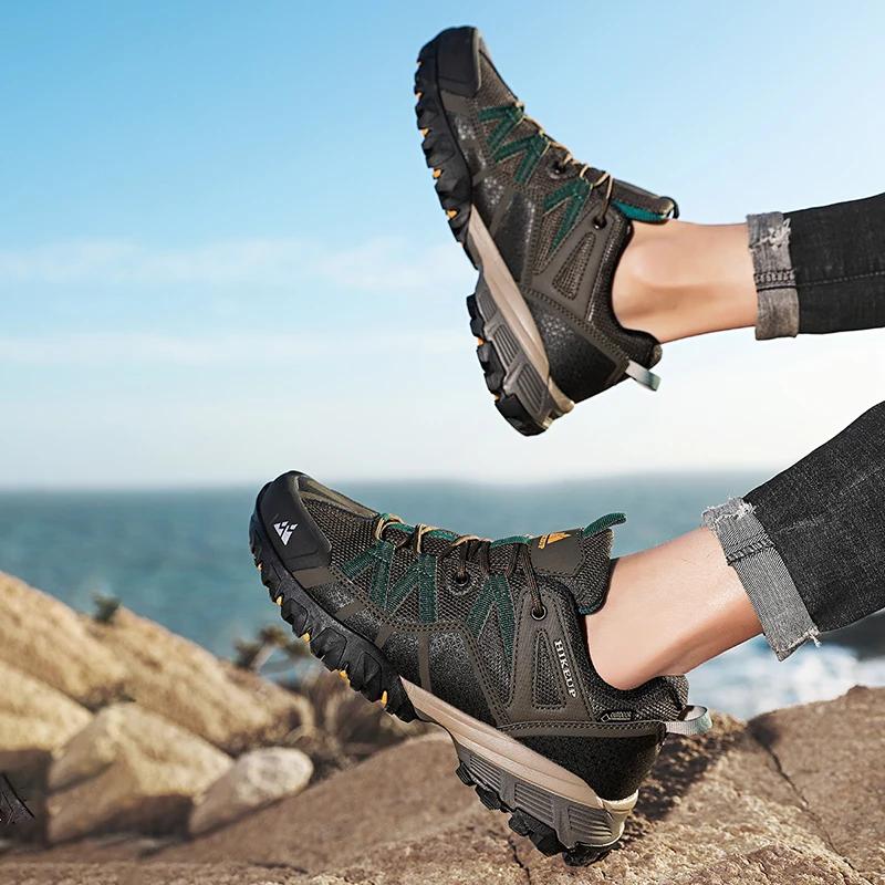 HIKEUP chaussures de randonnée pour hommes baskets de Trekking pour hommes chaussures d'escalade sem