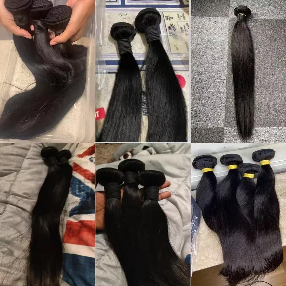 Queenlike 30 pouces paquets de cheveux humains brésilien cheveux bruts armure 1/3/4 paquets de cheve