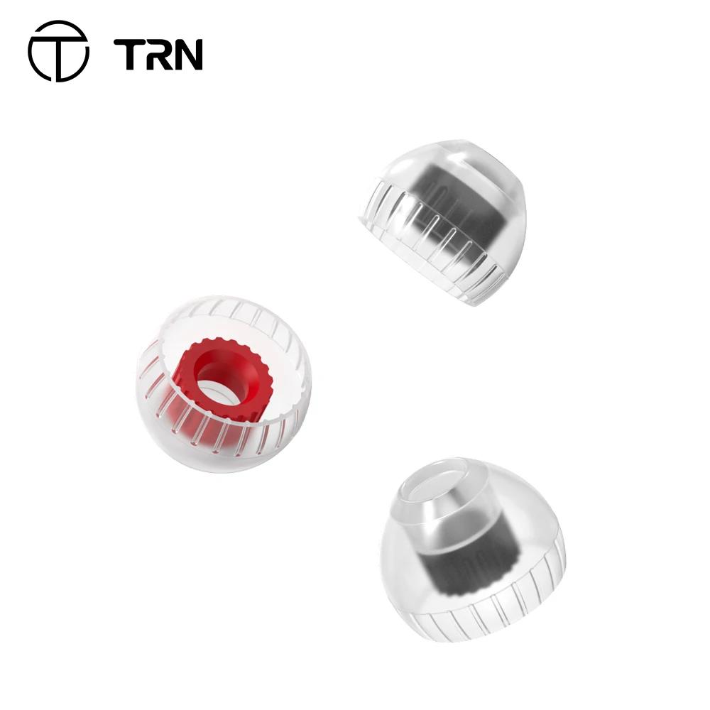 Embouts auriculaires en Silicone TRN T, Structure à Double Support, 3 paires d'écouteurs, casque d'é