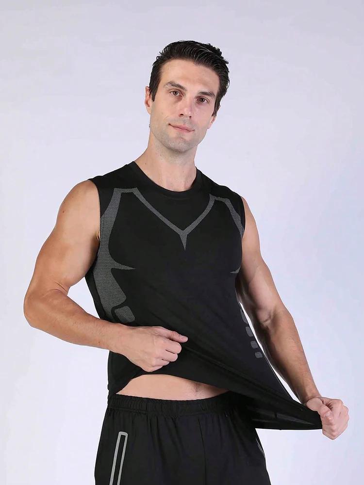Maillot de sport élastique à compression pour homme, sous-vêtement respirant, séchage rapide, absorb