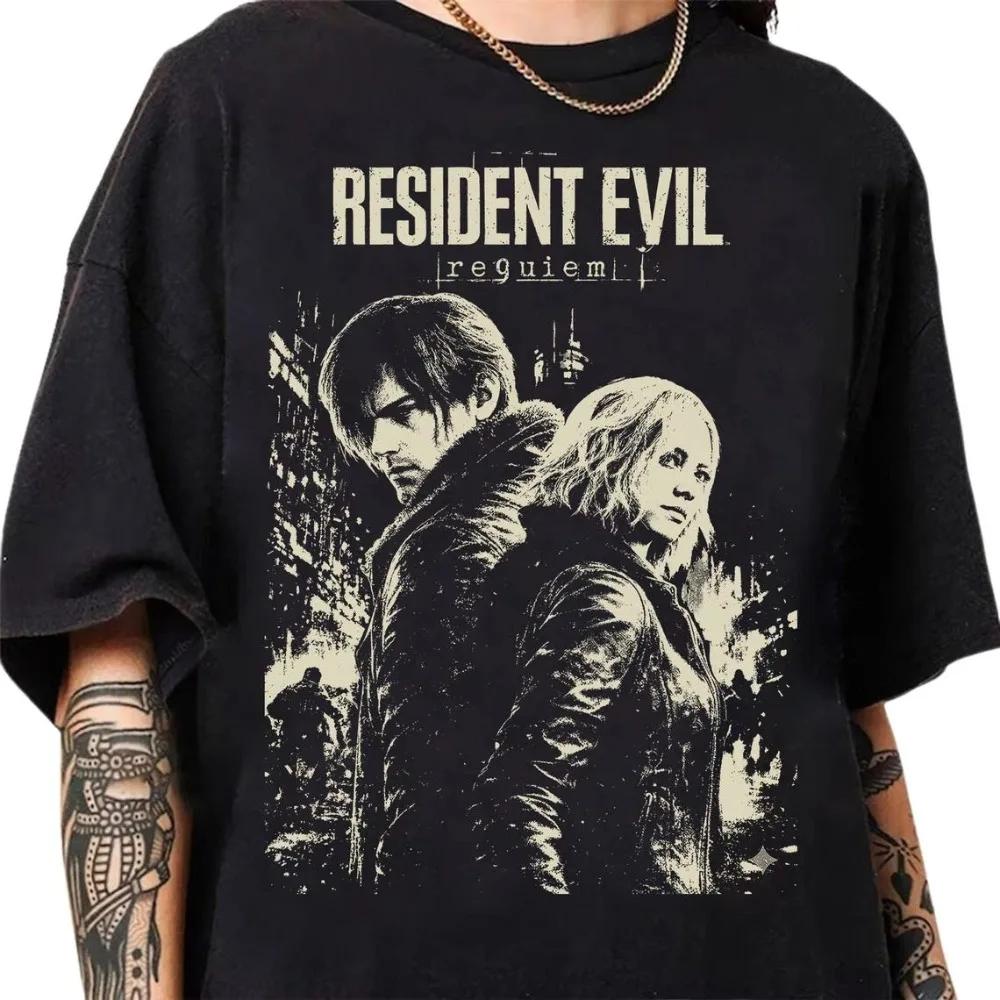 T-shirt rétro Resident Evil Requiem, T-shirt du jeu Resident Evil, nouveau T-shirt d'été en coton ré