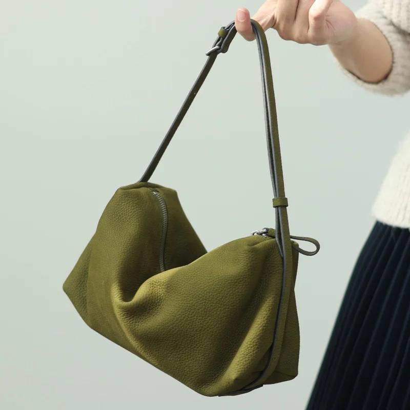Sacs à bandoulière vintage en cuir véritable pour femmes, sac à main souple, bandoulière réglable, f