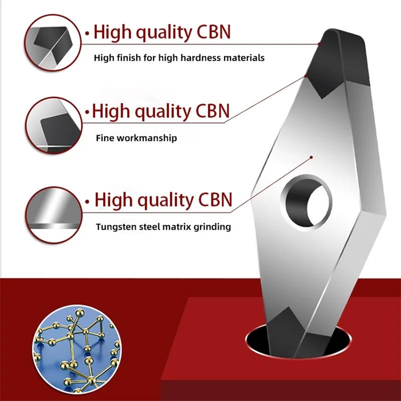 KaKarot-CBN Insert CNC Machining Lath Tool, Cubic Bore, Nitride Turning for Cast Iron, Steel Cutting