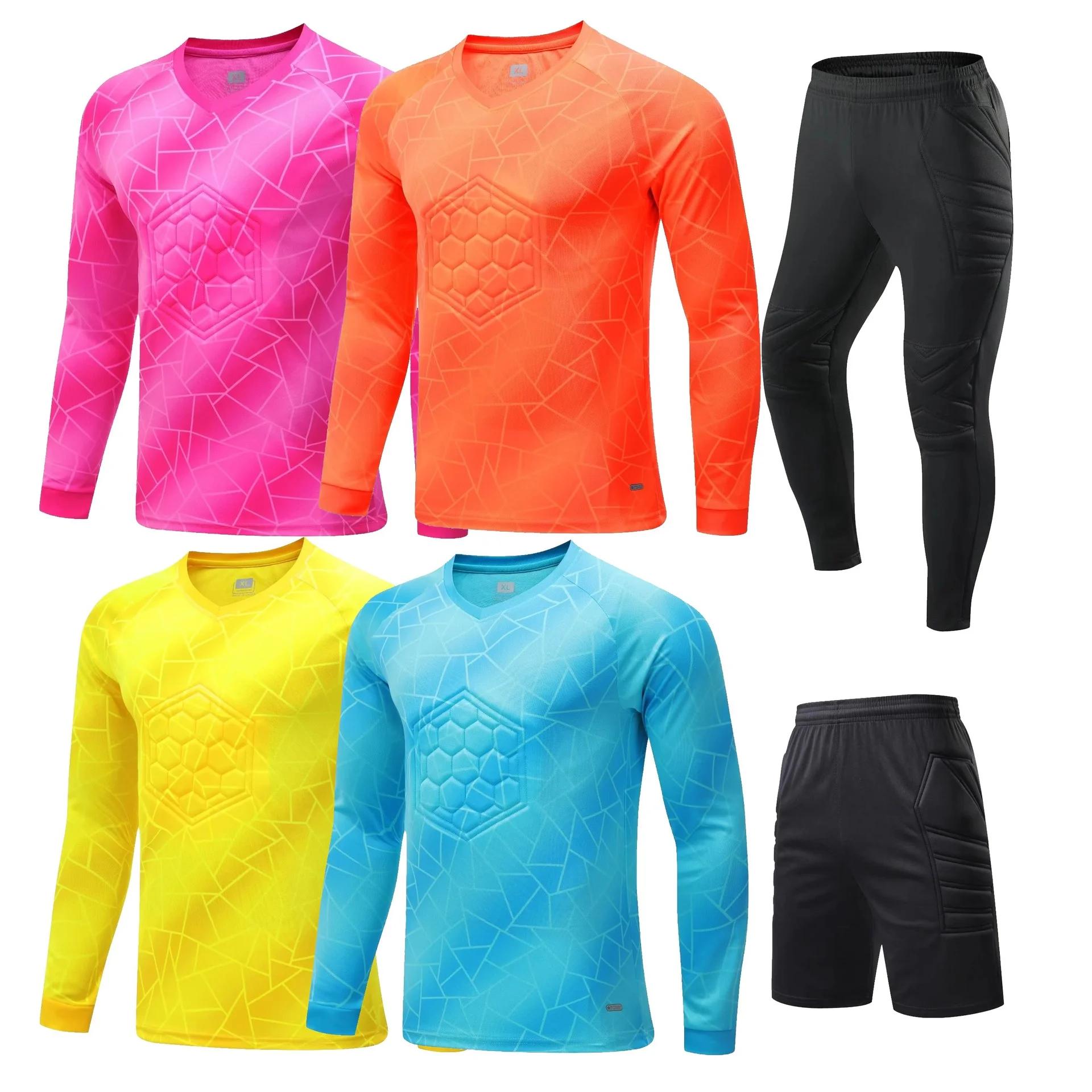 Uniforme de gardien de but de Football pour hommes et enfants, éponge de protection à manches longue