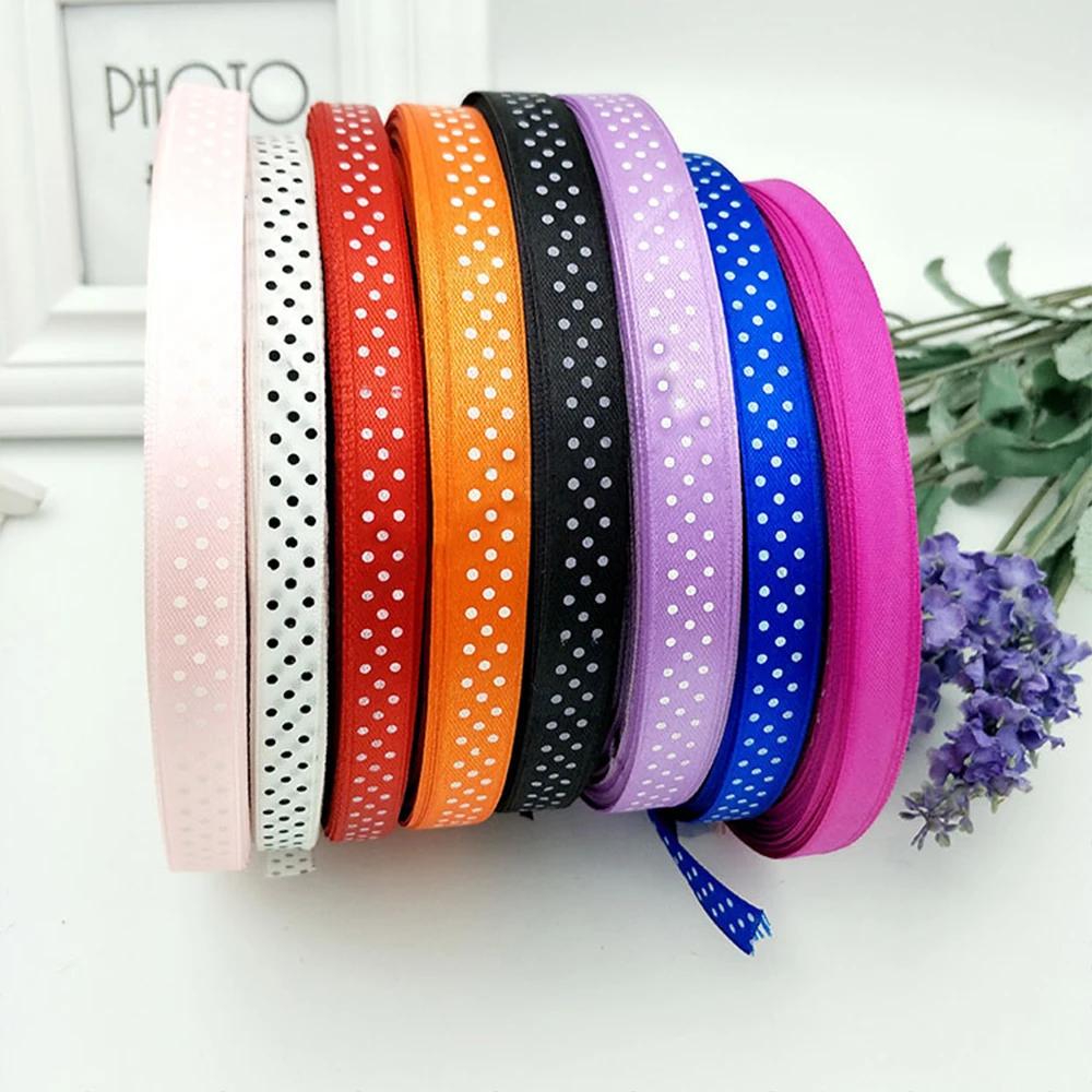 Rubans côtelés à pois, 5 Yards, pour emballage de cadeaux DIY, décoration de mariage, artisanat de p
