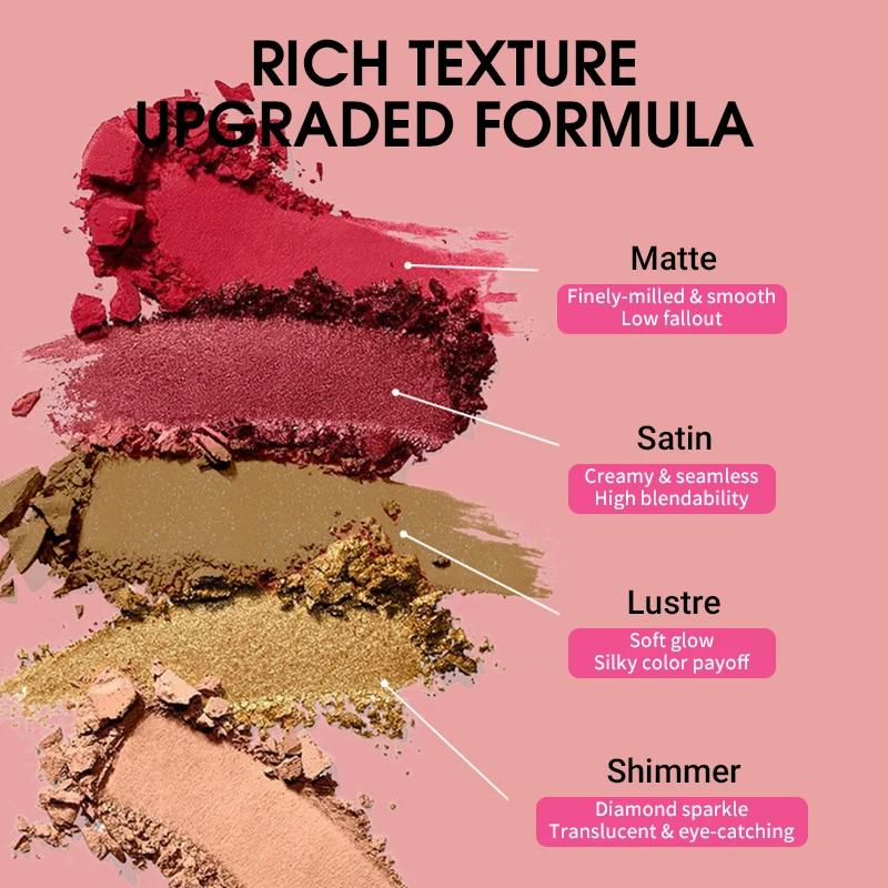 IMAGIC Palette de fards à paupières 5 en 1, 79 couleurs, non vol, longue durée, imperméable, EY-370