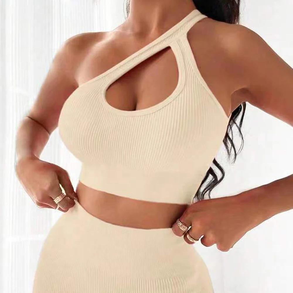 Soutien-gorge de sport pour femmes, coussinet de poitrine amovible, tissu en nylon respirant et resp