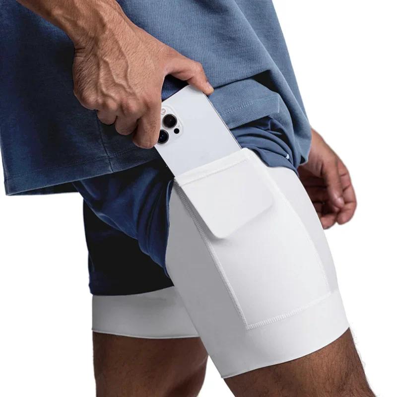 Short fitness 2 en 1 homme séchage rapide - Bas basket course musculation jogging été décontracté