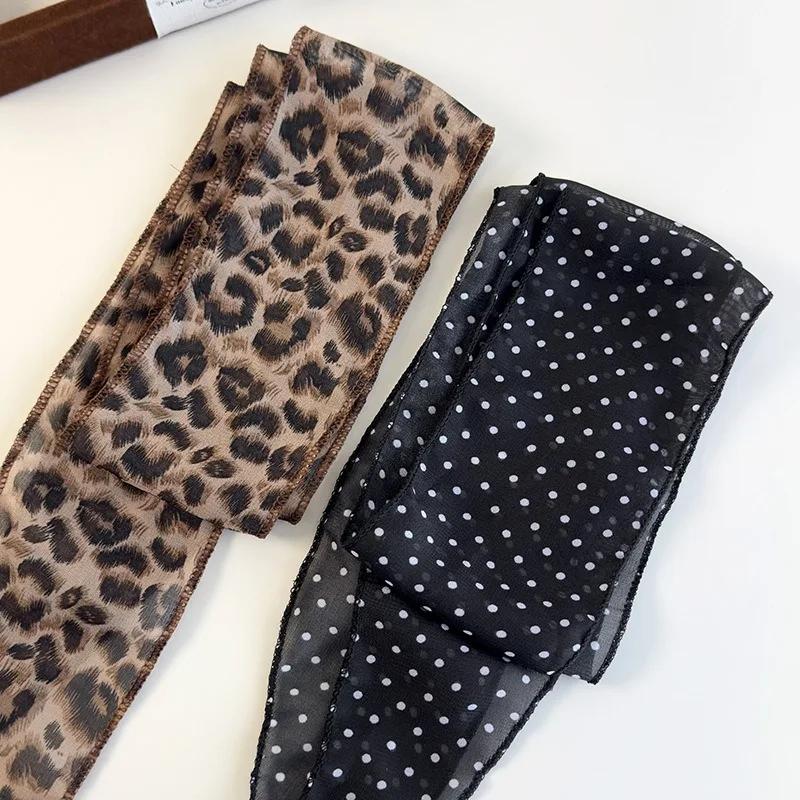 K-Style Animal imprimé à pois écharpe ceinture Boho bandeau de cheveux TikTok viral printemps été Sa