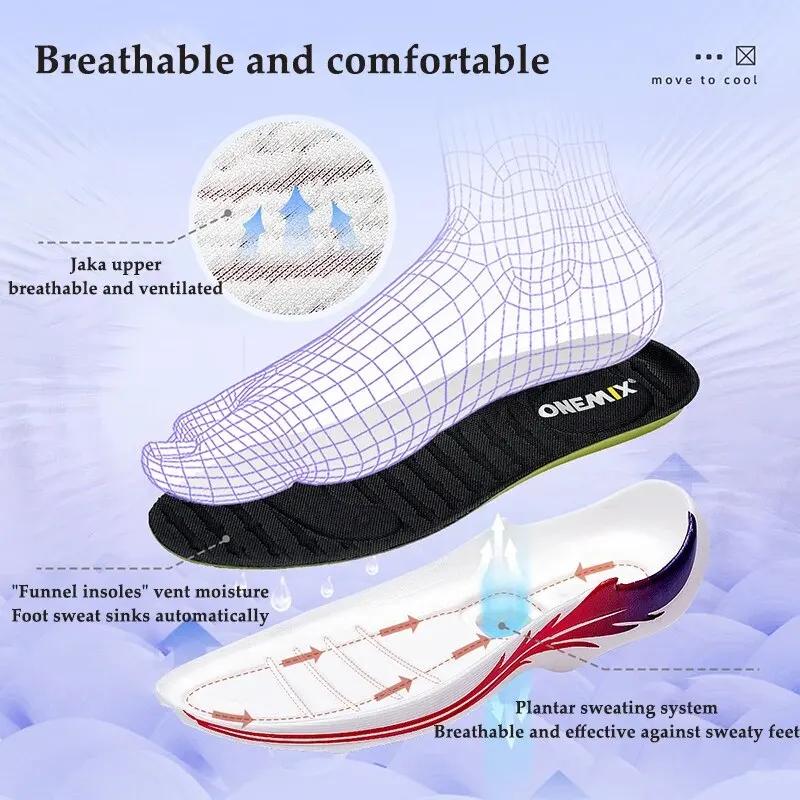 ONEMIX 2025 nouvelle Marathon hommes respirant antidérapant absorbant les chocs paire chaussures fem