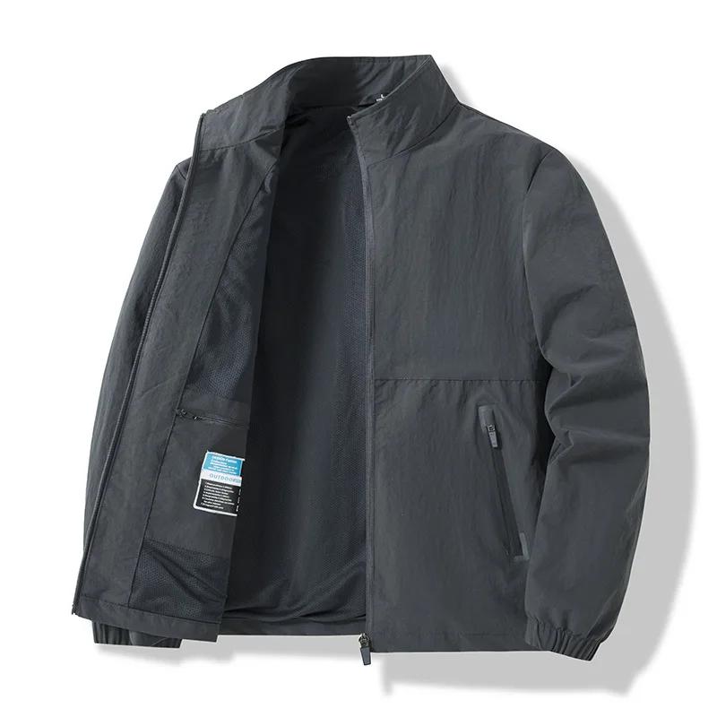 Nouvelle veste pour homme printemps-automne coupe ample col montant sportswear décontracté extérieur