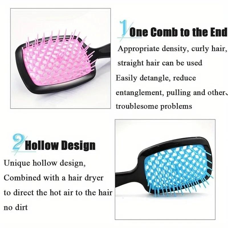 WANMEI coussin d'air peigne plastique Massage antistatique sec humide cheveux bouclés creux brosses