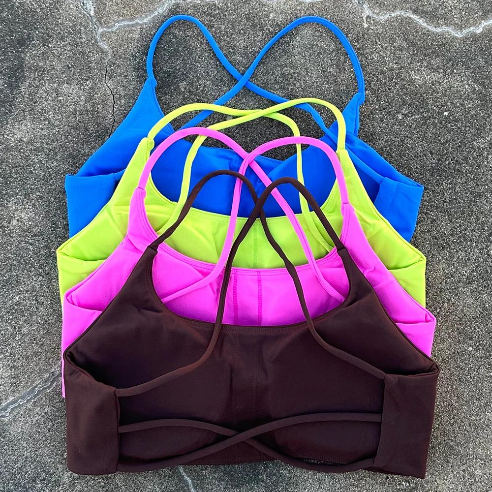 Femmes sport soutien-gorge pour Fitness femmes Yoga gilet entraînement course débardeur femme dos nu