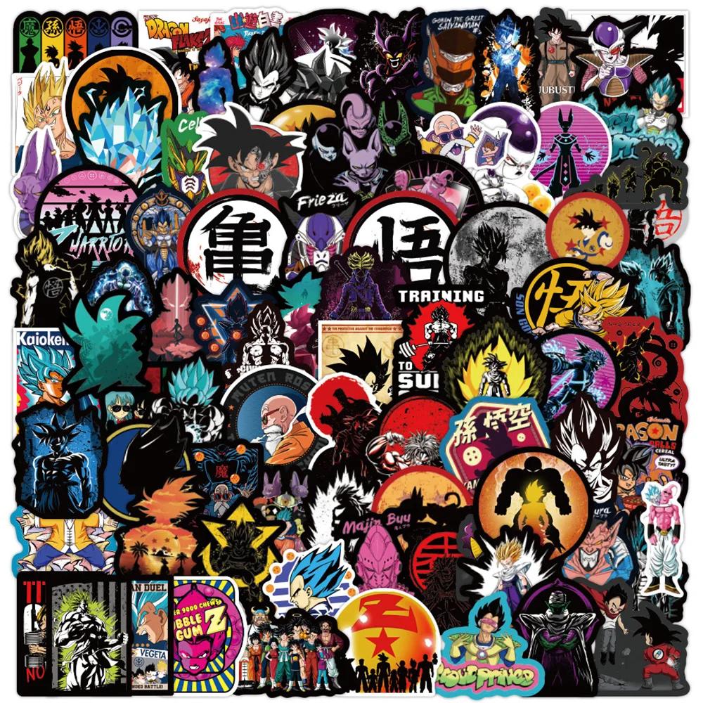 50/100 pièces Cool Anime Dragon Ball autocollants pour enfants jouets Son Goku dessin animé décalcom