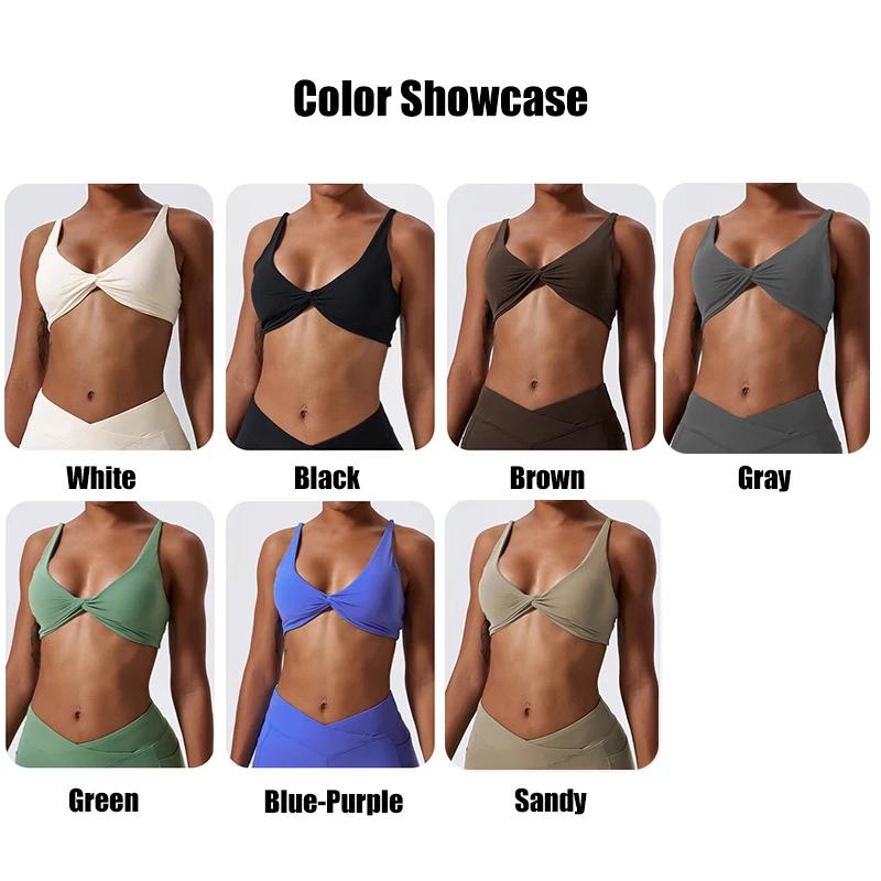 Soutien-gorge sport été femme antichoc push-up - Brassière yoga gym séchage rapide confort