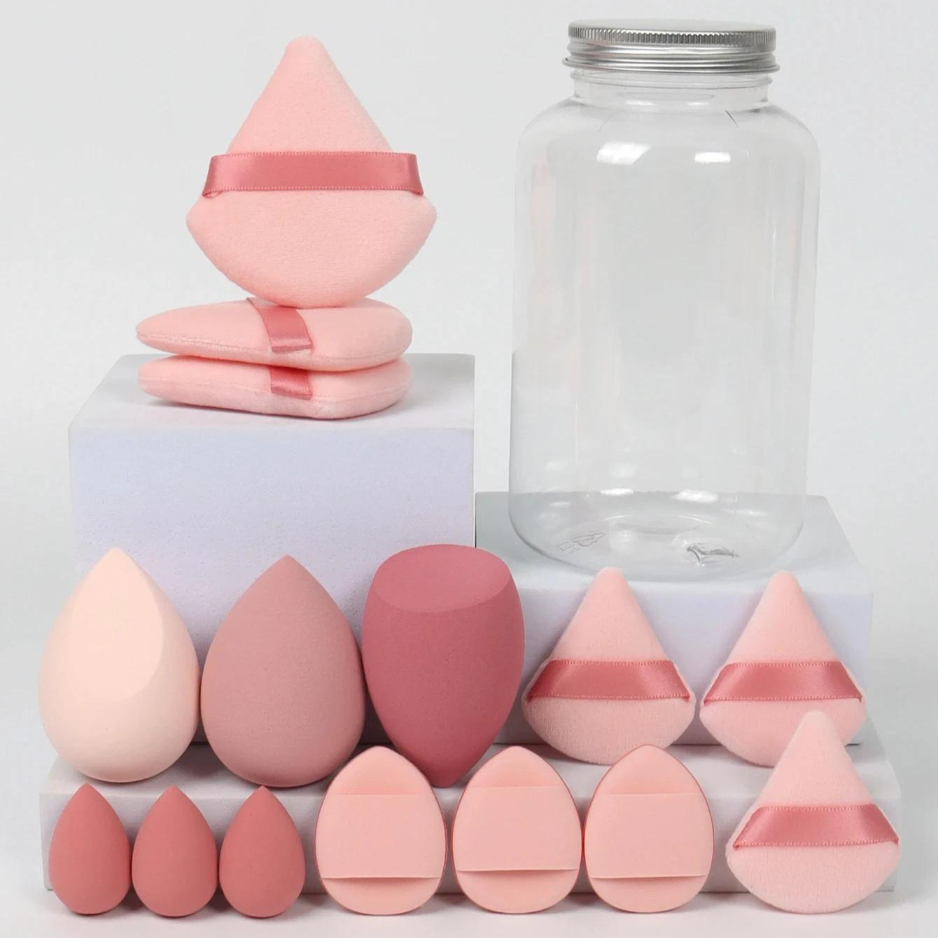 12/15 pièces éponge de maquillage bouffée cosmétique fond de teint éponges mélangeur beauté oeuf pou