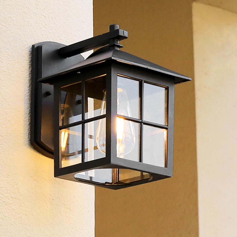 Applique murale extérieure Vintage E27 ampoule applique luminaires rétro mur LED lampe porche maison