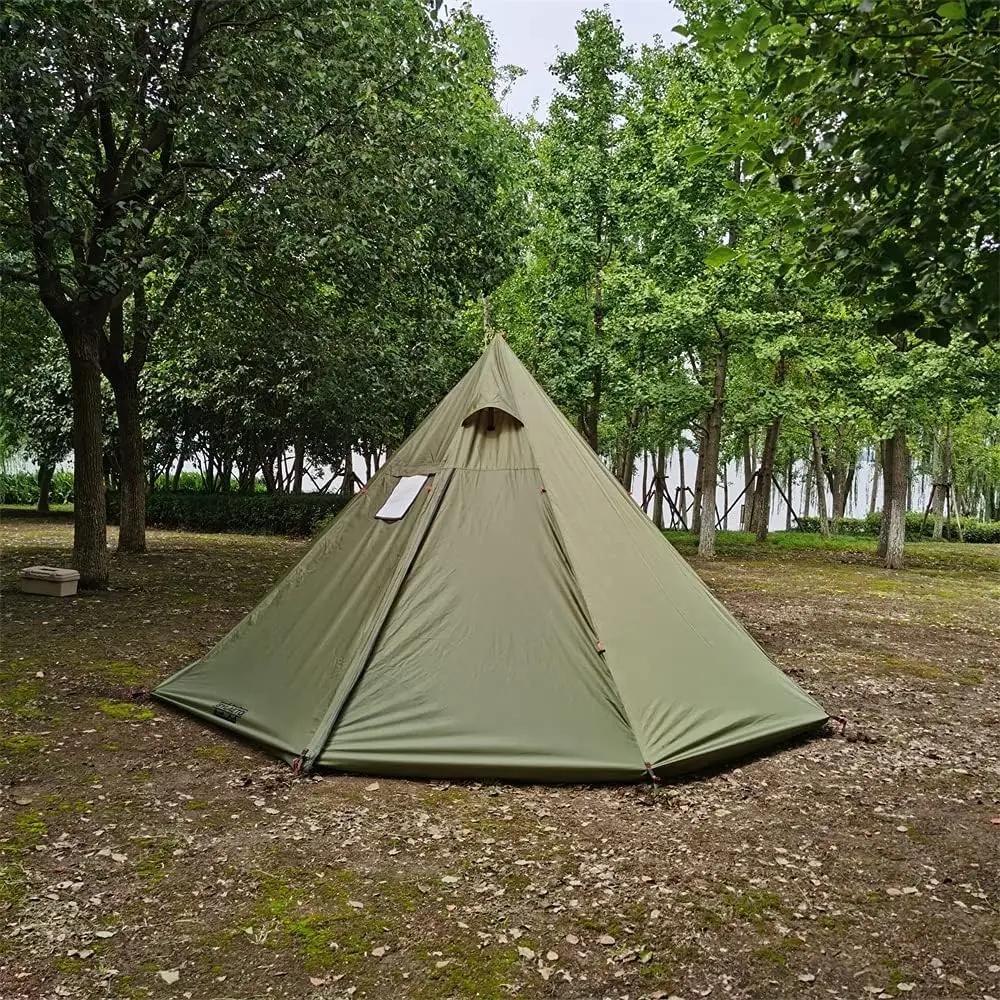 MCETO TX400Ultra tente de poêle, tente chaude Tipi réglable en hauteur équipement de voyage de chass