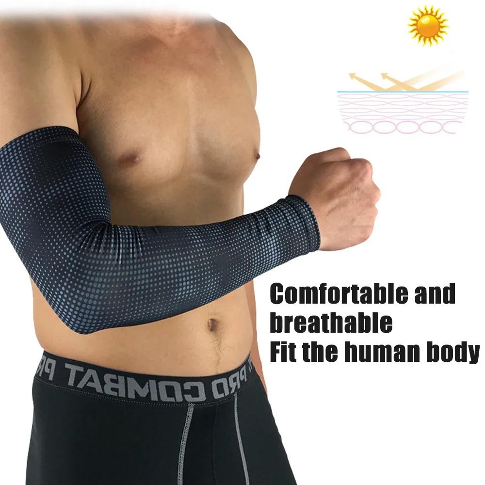 Manchons de bras de Compression pour sport, 1 pièce, refroidissement, Protection solaire, pour Baseb