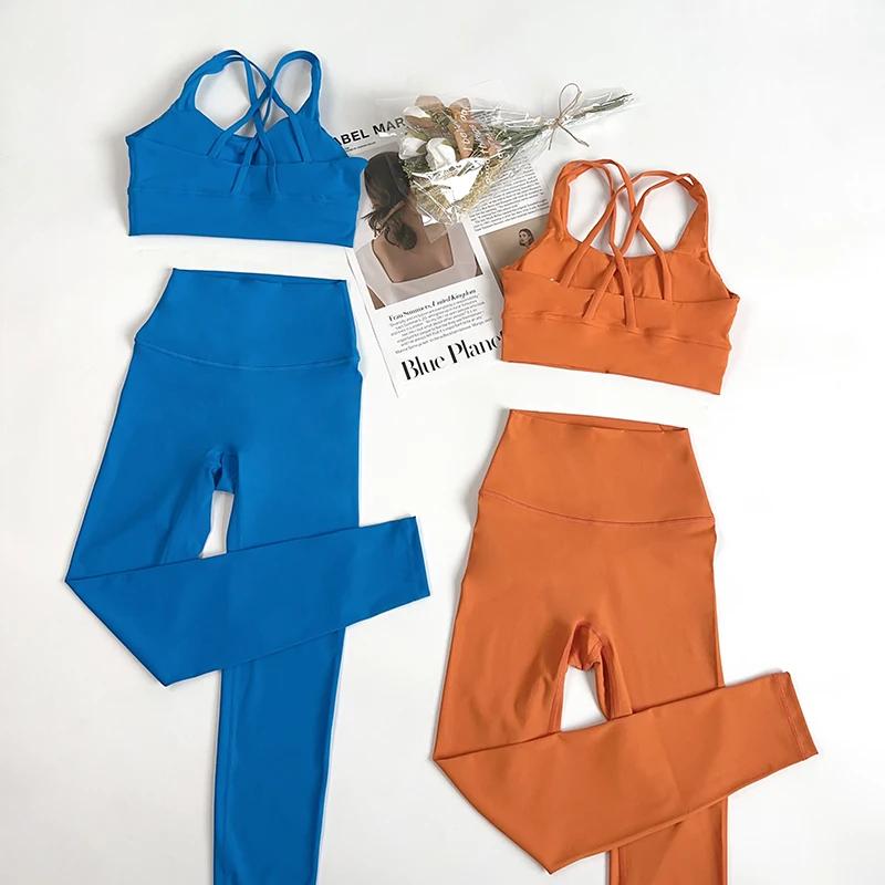 Ensemble de Yoga 2 pièces pour femmes, vêtements d'entraînement, combinaisons de sport, Leggings tai