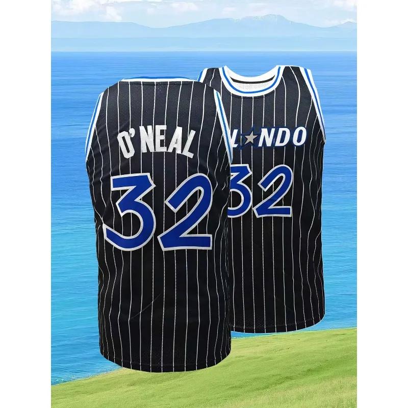Chemise athlétique sans manches en jersey de basket-ball pour hommes # 32 Maillot coupe ample pour j