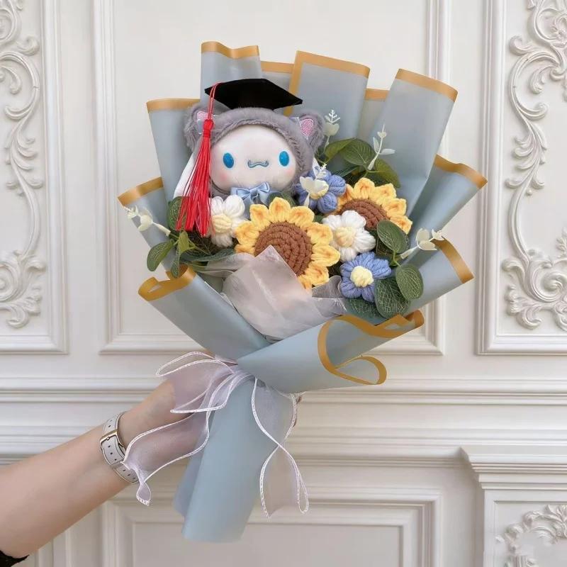 Jouets en peluche série dessin animé Hellokitty Kulomi, Bouquet de remise de diplôme créatif, cadeau