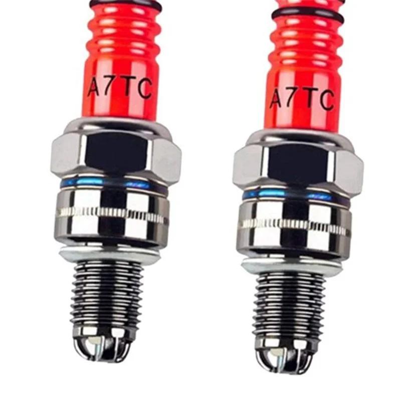 Bougie d'allumage à 3 électrodes de course A7tc pour 50cc 110cc 125cc 150cc Atv Scooter Dirt Bike Go