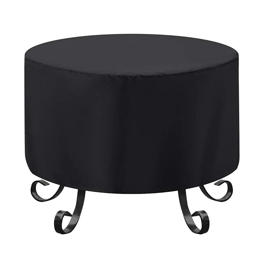 Couverture imperméable pour foyer de Patio, protection UV noire, abri pour barbecue, jardin extérieu