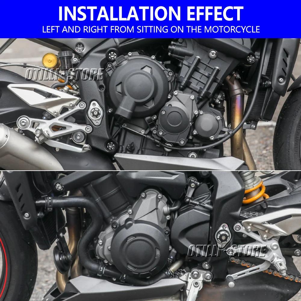 Couvercle de protection moteur noir pour moto DAYTONA 675/R, accessoires de graduation ET TRIPLE 765