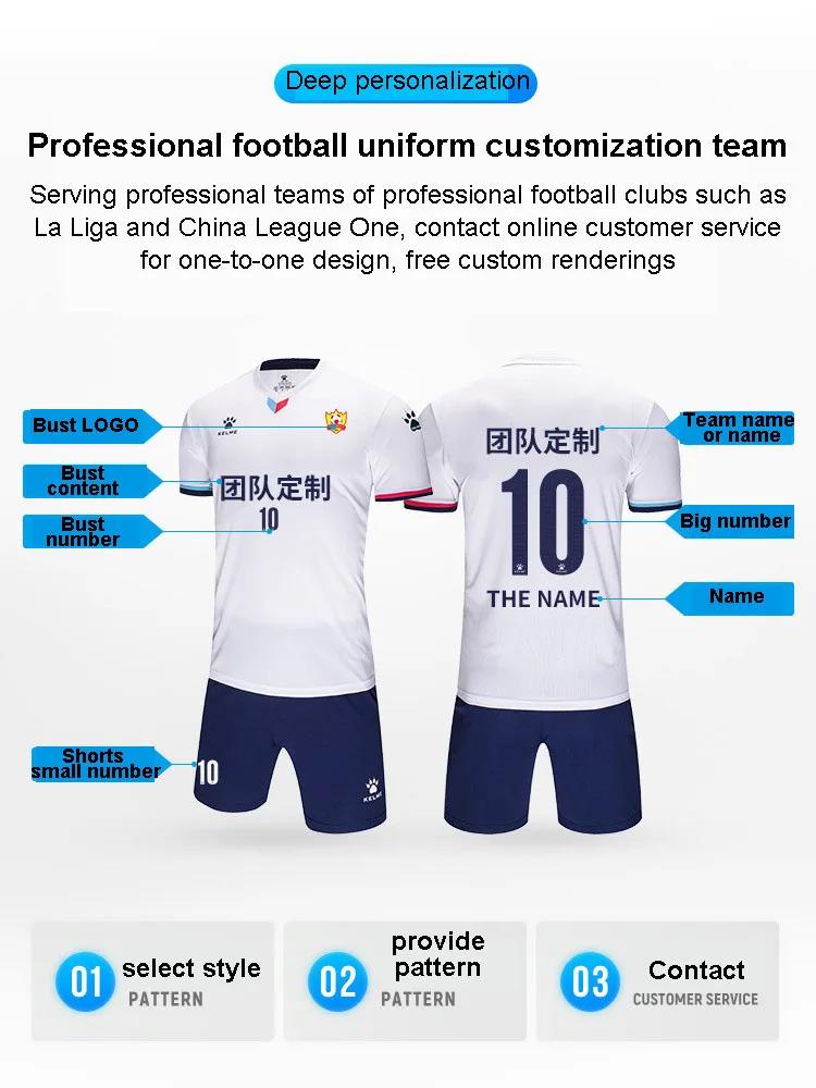 KELcloser-Maillot de Football Personnalisé pour Homme, Uniforme à Manches Courtes, pour Entraînement