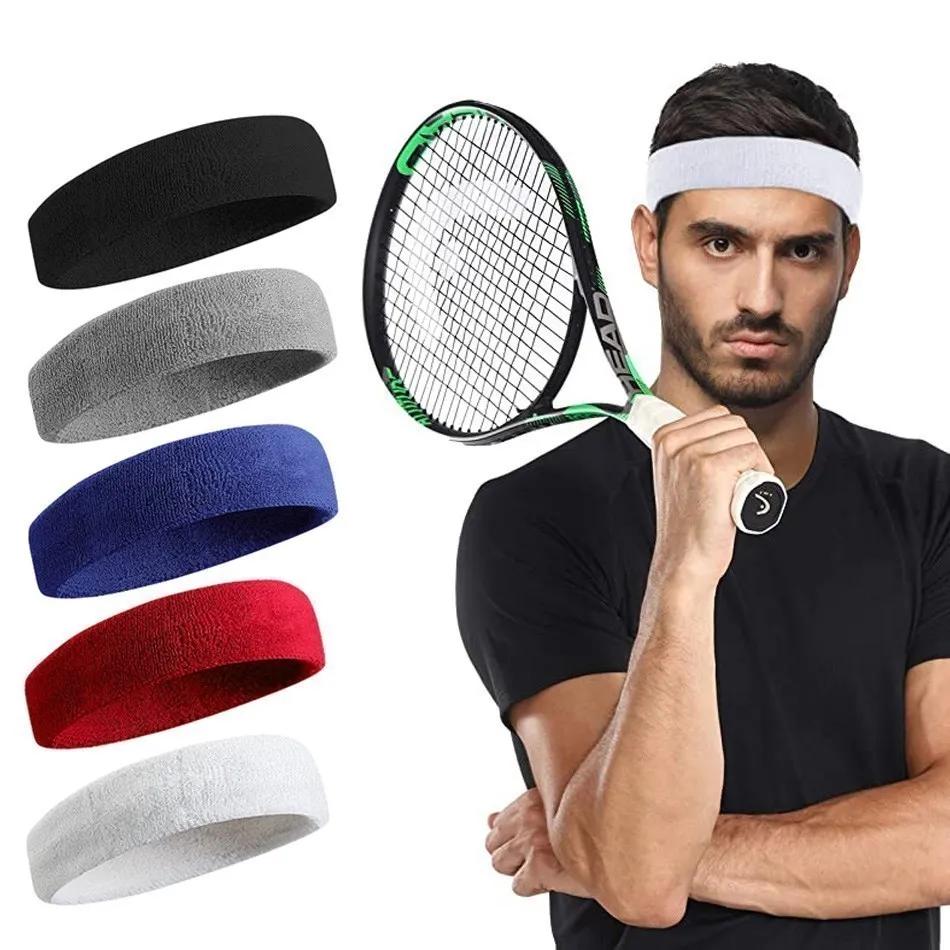 WOSWEIR-Bandeau élastique en coton pour le sport, le basket-ball, le fitness, le volley-ball, le ten