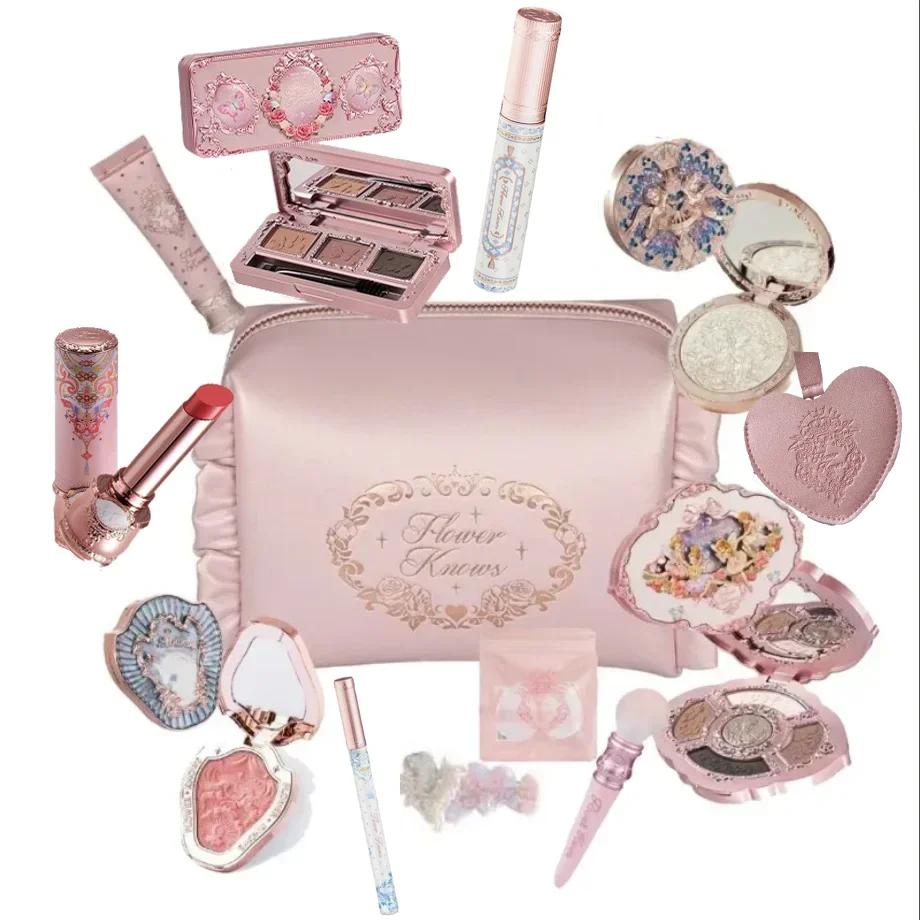 Ensemble de maquillage Flower Knows Midsummer Fairytales, fond de teint Flowerknows, illuminateur Li